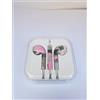 AVOLIO A.V. Cuffie con filo Auricolari per stereo vari colori per cellulari con microfono volume regolabile controller da 3,5mm e isolamento acustico con telefono computer pc tv ipad mp3 (Militare Rosa)