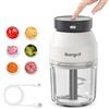 Ibergrif M503 Mini Tritatutto Elettrico, Robot Tritatutto da Cucina 400ml, Ricarica USB, Multifunzione, Portatile Tritatutto da Cucina Elettrico per Verdura, Frutta, Carne e Integratore per Bambini