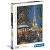Clementoni - Puzzle 500 Pezzi per Adulti e Ragazzi, Collection, Tema Notte al Cafè di Parigi, Idea Regalo Uomo e Donna, Made in Italy, 49x36 cm, 35571