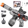Vibbang Pistola ad Acqua Elettrica, Pistole ad Acqua Giocattolo Super Potente con Luce, 500CC Alta Capacità Echargeable Pistola Automatica Fucile ad Acqua, per Bambini e Adulti Piscina Spiaggia (A)
