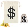 AzureRay Borsa Porta Soldi con Simbolo del Dollaro, Borsa di Soldi per Costume Bambini e Adulti, Accessorio per Carnevale, Zorro e Banditi, Borsa con Simbolo del Dollaro
