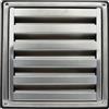 DOMUX - Griglia di ventilazione in acciaio inox 100 mm per cappa/asciugatrice - con griglia di protezione dagli insetti e lamelle fisse - Flusso d'aria ottimale