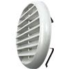 Kombi - 2 Griglie Aerazione Plastica Molla Regolabile 135mm per Ventilazione Areazione Ambiente Incasso Protezione Insetti Bianco Sistema Aria Casa Tonda Rotonda, Confezione 2 Pezzi
