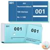 BEIMEIII Numeri doppi 1-100 numeri cifre 5x10cm blocco numeri blocchi numeri tombola gettoni guardaroba perforazione biglietti tombola biglietti numerati strappi numerati blocco doppi numeri blu