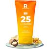 BYROKKO SHINEBROWN BYROKKO Crema solare corpo SPF 25, 150 ml - Protezione ad ampio spettro per pelli sensibili, leggere e non grasse, burro di karitè, vitamina E, profumo tropicale, senza tracce bianche