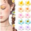 NJCXOLA 10 Pezzi Mollette per Capelli Medie Pinze Ciappo Mollettone per Capelli Antiscivolo Donne Ragazze, Fermagli a Forma di Fiore, Graziose Forcine, Piccoli Fermagli Decorativi