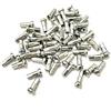 Young Wolf 200 pezzi di bicicletta razze capezzoli adatti per bici da strada da 14 G/2 mm di diametro, in acciaio argento, accessori di ricambio per ciclismo lunghi 12 mm