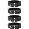 ECSiNG 2 Paia Di Anelli Di Serraggio Per Impugnature Per Bici Da 22,2 Mm Per Sistema Di Bloccaggio Per Bici Accessori Per Manubrio Per Bicicletta Lega Di Alluminio Nero