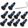 NIYATA 10 viti di ricambio, viti di ricambio, accessori per scooter Xiaomi M365 1S Pro Mi3 Ninebot Max G30 ES F Series Scooter (nero + blu)
