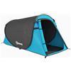 Outsunny Tenda da Campeggio a Cupola con 2 Finestre e Design Pop-Up a Igloo, 220x108x110 cm, Blu