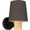 Eglo lampadario Edale, lampada a sospensione ovale da tavolo da pranzo a 6 | luci, FSC100HB, illuminazione per sala da pranzo, in metallo nero, legno di rovere e tessuto in cappuccino, attacco E27