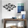 Wallity Hanah Home Elegante accessorio decorativo da parete in metallo nero, 41 x 70 cm, 100% acciaio, spessore 1,5 mm, peso leggero 0,8 kg, perfetto per arredamento moderno