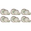 COSY & TRENDY 8940094 - Servizio da tavola Larissa, 18 pezzi, colore: Grigio