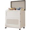 Zstar Cestino pieghevole da 123 l, con coperchio, Laundry Baskets, cesto per la biancheria, per bagno, lavanderia, camera da letto, bagno, 64 x 40 x 67,3 cm, beige