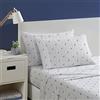 Nautica - Lenzuola doppie, cotone percalle, arredamento casa casual (Audley Stripe Red, Twin)