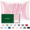 SGMSILK Federa in seta, SGMSILK 100% 22 momme 6A, consistenza morbida e liscia di seta, sonno nel massimo comfort con 600 fili, riduce la rottura dei capelli previene le rughe, rosa tenue, standard