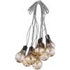 Brightium Palloncino con striscia di luci LED nere, 10 luci, ideale per decorazione e atmosfera in feste ed eventi.
