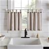 Elrene Home Fashions Tucker Ticking - Tende per finestre a righe per cucina o bagno, 76,2 x 61 cm, set da 2, lino