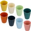 Fodlon 8 Pcs Bicchieri Plastica 350ml, 8,3x10,8cm, Bicchieri Plastica Rigida Lavabili, Bicchieri Acqua Riutilizzabile, Resistente Temperature -20℃ a 120℃, Tazze per Caffè Tè Latte Cucina Picnic Barbecue