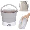 CEIEVER - Pentola elettrica pieghevole da viaggio, portatile, 1 l, mini pentola da viaggio, per dormitorio, campeggio, casa, ufficio