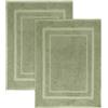 NELLA BIAGINI Tappeto Bagno, Set da 2, Tappetino Doccia, Assorbente, Lavabile, 50x70 cm, 100% Spugna di Cotone, 700 gr/mq, Resistente, Elegante. Modello: Minerva