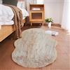 Ghouse Faux Tappetto di Pelle di Pecora Tappeto a Pelo Corto Lavabile Fluffy Uni Effetto Pelliccia Antiscivolo Facile da Pulire, Dimensione: Pelliccia Sintetica 60 x 120 cm, Colore: Beige