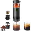 Genzo Caffettiera portatile capsule 3 in 1 compatibile con Nespresso Dolce Gusto e Caffè Macinato - Macchina da caffè portatile Multicapsule per il trasporto - Macchina da caffè portatile piccola