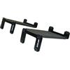 QUIK LOK - MST/002 Coppia di Supporti Speaker Desktop, In Acciao, Spessore Piastra 3 mm, Colore Nero