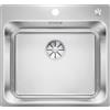 Blanco PRONTA CONSEGNA - SPEDIZIONE IMMEDIATA Lavello Monovasca Sopratop - Filotop 54 x 50 cm Acciaio Inox 1 Vasca 50 x 40 con fascia miscelatore - Saltarello PushControl Troppopieno Rettangolare e Scarico InFino SOLIS 500-IF/A BLANCO 1526124 - 526124