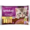 Whiskas Pure Delight Junior ricette in gelatina Multipack 4 pezzi da 85 gr - Tenere Delicatezze - 1° ORDINE? scegli lo sconto BZR5 / BZR20 + 200 punti fedeltà