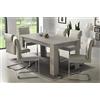 Dmora Tavolo Da Pranzo Allungabile, Cm 160 X 88 X 79, Con Allunga Da 60 Cm, Colore Grigio