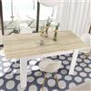 Dmora - Tavolo allungabile Midland, Consolle estensibile per sala da pranzo, Tavolo apribile da cucina con prolunga, 140/190x90h78 cm, Rovere e Bianco
