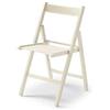 Dmora Sedia Pieghevole, in Legno di faggio Bianco Laccato, cm 42.5x47.5x79, Unica