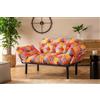 Dmora - Divano Letto 2 posti Zeeusis, Sofà trasformabile, Divanetto per Ospiti, Poltrona Letto, 155x70 h80 cm, Multicolore