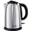 Russell Hobbs Bollitore Elettrico - 1,7 L, 2400 W - Acciaio Inox Lucido; Funzione di Ebollizione Rapida, Filtro Anticalcare Rimovibile, Beccuccio, Indicatore Livello di Riempimento, Victory 23930-70