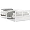 vidaXL Dormeuse Bianca 80x200 cm in Legno Massello di Pino, Divano, Letto per Gli Ospiti, Struttura Divano Letto, Letto, Letto Occasionale
