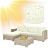 SYLC Impermeabile Federe Per Cuscino Divano Copricuscini Per Giardino Rattan Per Esterni E Patio, Coperte Del Cuscino Con Cerniera Per L/angolo (1 pz 55×45×10 cm,Ivory)