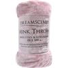 Dreamscene Lussuosa coperta in finta pelliccia di visone, ultra morbida, comoda, decorativa, per letto, divano, rosa, 125 x 150 cm