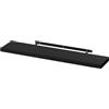 WOLTU Mensola da Muro Rettangolare Scaffale Libreria a Parete Decorazione per Cameretta Ufficio Porta CD/Dvd in Legno Nero 110cm RG9316sz