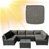 SYLC Impermeabile Federe Per Cuscino Divano Copricuscini Per Giardino Rattan Per Esterni E Patio, Coperte Del Cuscino Con Cerniera Per L/angolo (1 pz 50×45×10 cm,Light grey)