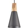 Mengjay E27 Lampada a Sospensione Lampadario Moderno in Legno e Metallo Illuminazione a Sospensione Creativo Plafoniera Soffitto Industriale Pendente