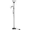 UNIVERSO Piantana lampada LED da terra 2 luci E27 braccio flessibile lettura divano 230V