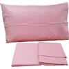 maè VIA ROMA, 60 Completo lenzuola matrimoniali 100% cotone tinta unita 180 set letto singolo matrimoniale una piazza e mezza francese (Singolo, pesco)