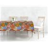 Viterbo Biancheria - Tovaglia Antimacchia Rettangolare 12 Posti, Tovaglia Tavolo Sala da Pranzo dal Design Moderno ed Elegante, No Stiro, Impermeabile (Sole Arancio, x12 (140x230Cm))