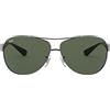 Ray-Ban Aviator Occhiali da Sole, Grigio (Gunmetal), 63 Unisex-Adulto