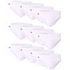 o-day Liabel 12 Mutande Uomo Cotone 100% Set di Slip Uomo Cotone Bianco o Assortito con Cuciture Rinforzate Slip Intimo Uomo Comfort-Fit (IT, Testo, 5XL, Regular, Regular, Bianco - 12 Slip Bianchi)