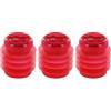 KUM - Temperamatite con contenitore Mini Softie M2, rosso, confezione da 3 | Temperamatite a doppio contenitore flessibile e resistente alla rottura per matite e matite colorate