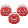 KUM - Temperamatite doppio con coperchio 208 M2, rosso, confezione da 3