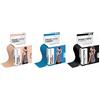 Pinotape Therapy, set CLASSIC COLORS, 3 nastri da 5 cm x 5 m, in cotone traspirante, lunga durata, kinesiologia, 3 colori classici