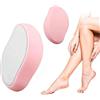 Losuya Pietra di rimozione dei capelli portatile di cristallo per donne e uomini gomma per capelli (rosa)